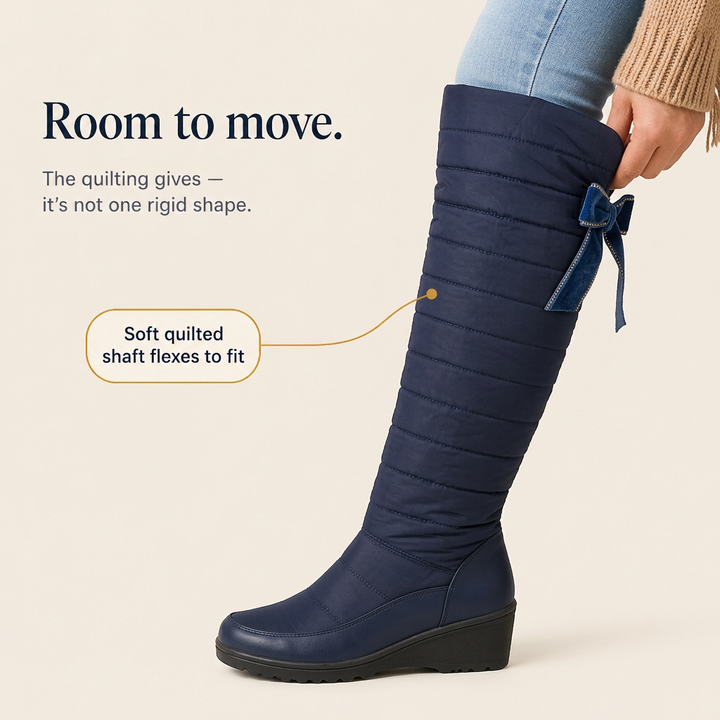 Scarlette | Bottes d'hiver hautes matelassées style doudoune