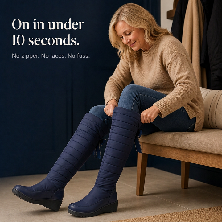 Scarlette | Bottes d'hiver hautes matelassées style doudoune