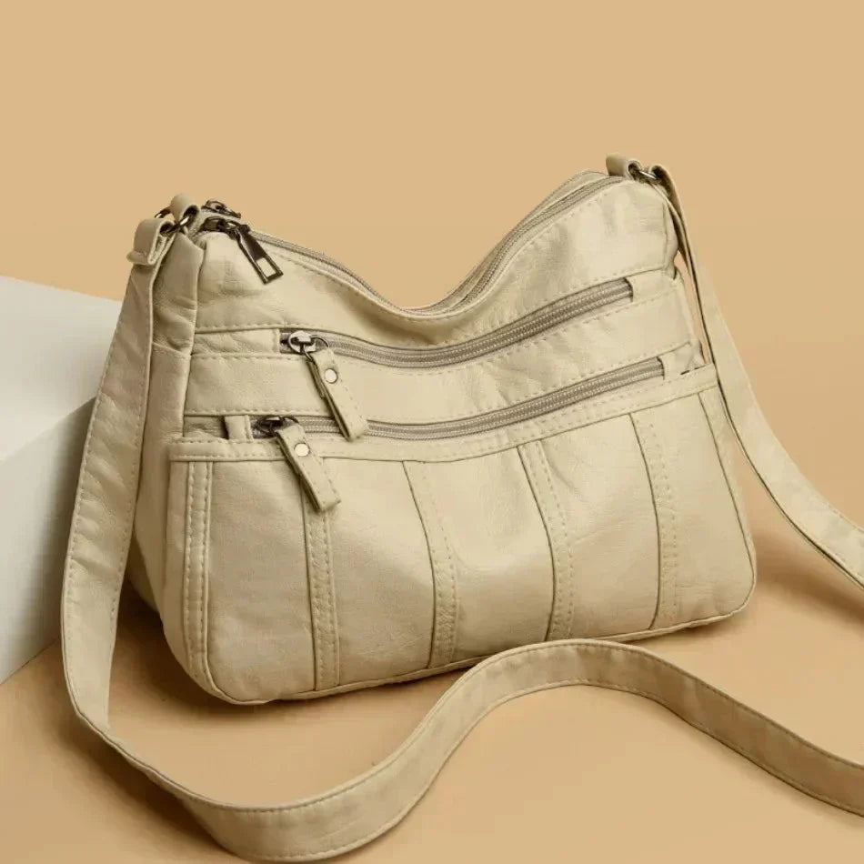 Oriana | Sac à poches multicouches en cuir PU de luxe
