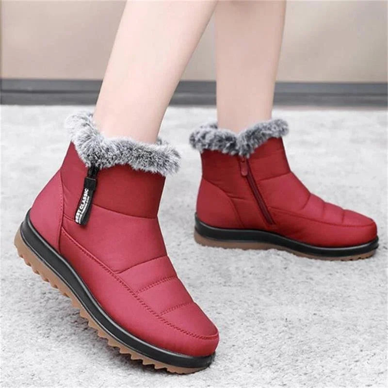 Advika | Bottes de neige imperméables à enfiler doublées en fausse fourrure