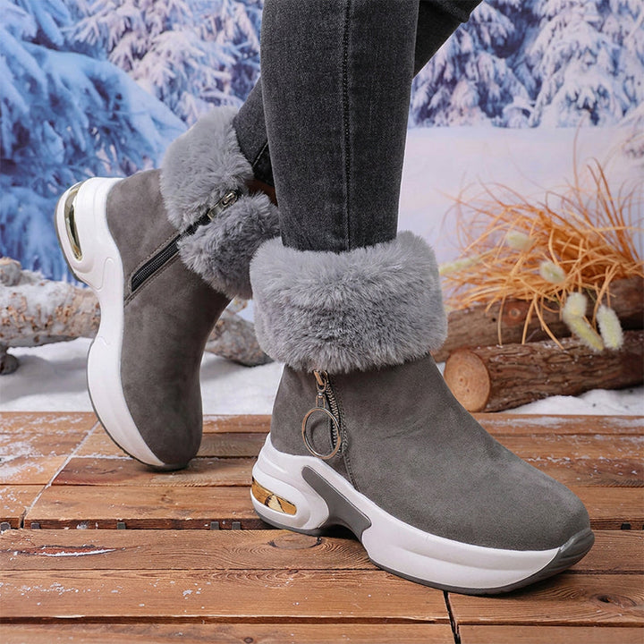 Karyanne | Bottines compensées doublées en peluche