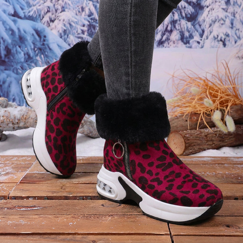 Karyanne | Bottines compensées doublées en peluche