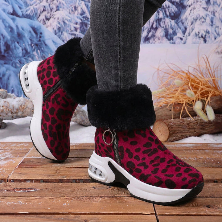 Karyanne | Bottines compensées doublées en peluche