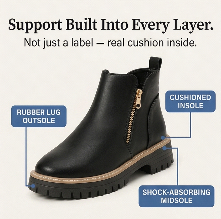 Esme | Cushioned Platform Ankle Boots