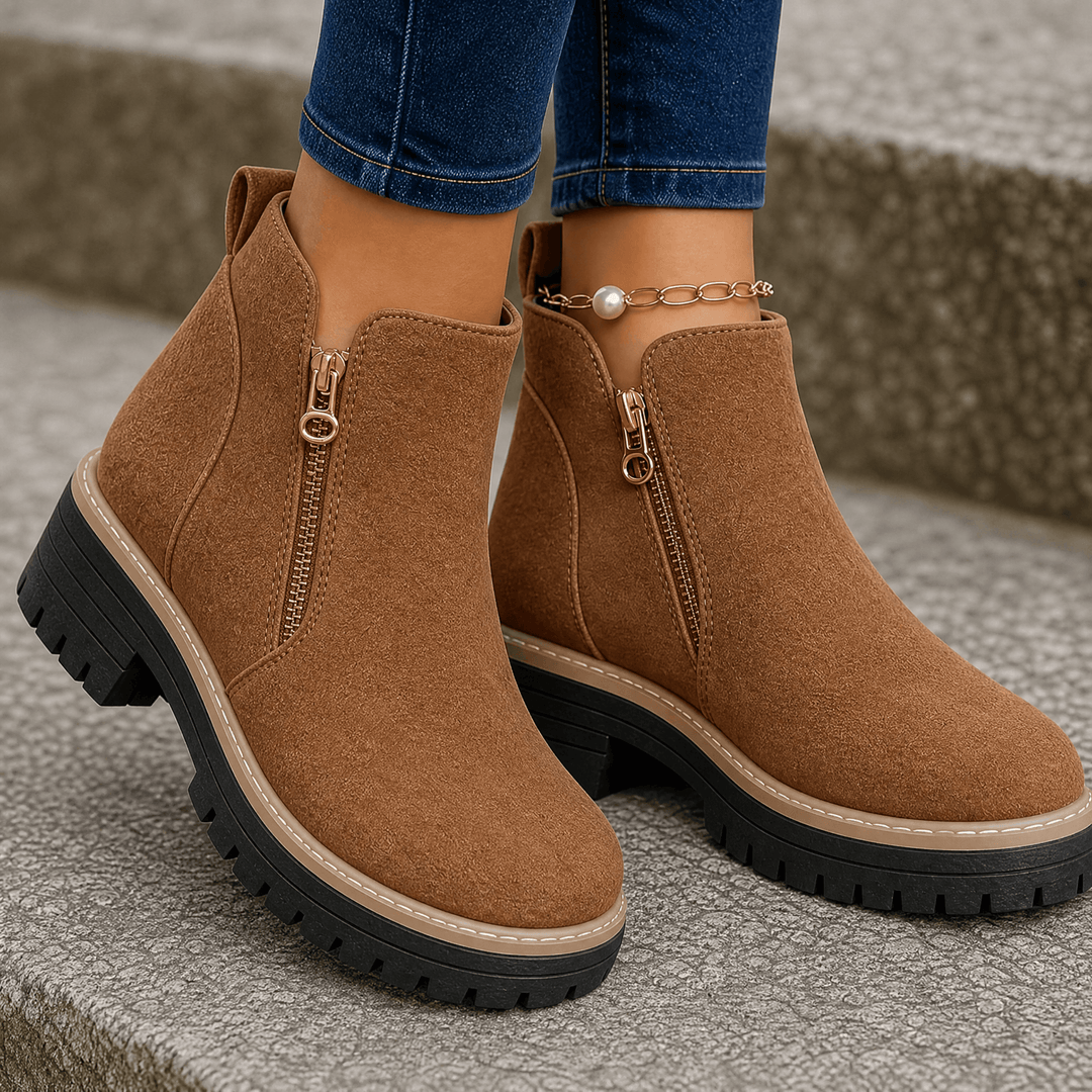 Esme | Cushioned Platform Ankle Boots