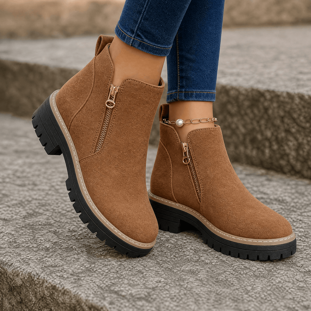 Esme | Cushioned Platform Ankle Boots