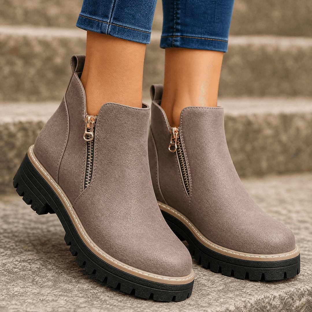 Esme | Cushioned Platform Ankle Boots
