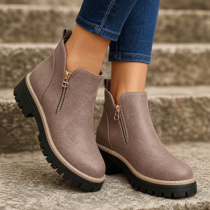 Esme | Cushioned Platform Ankle Boots