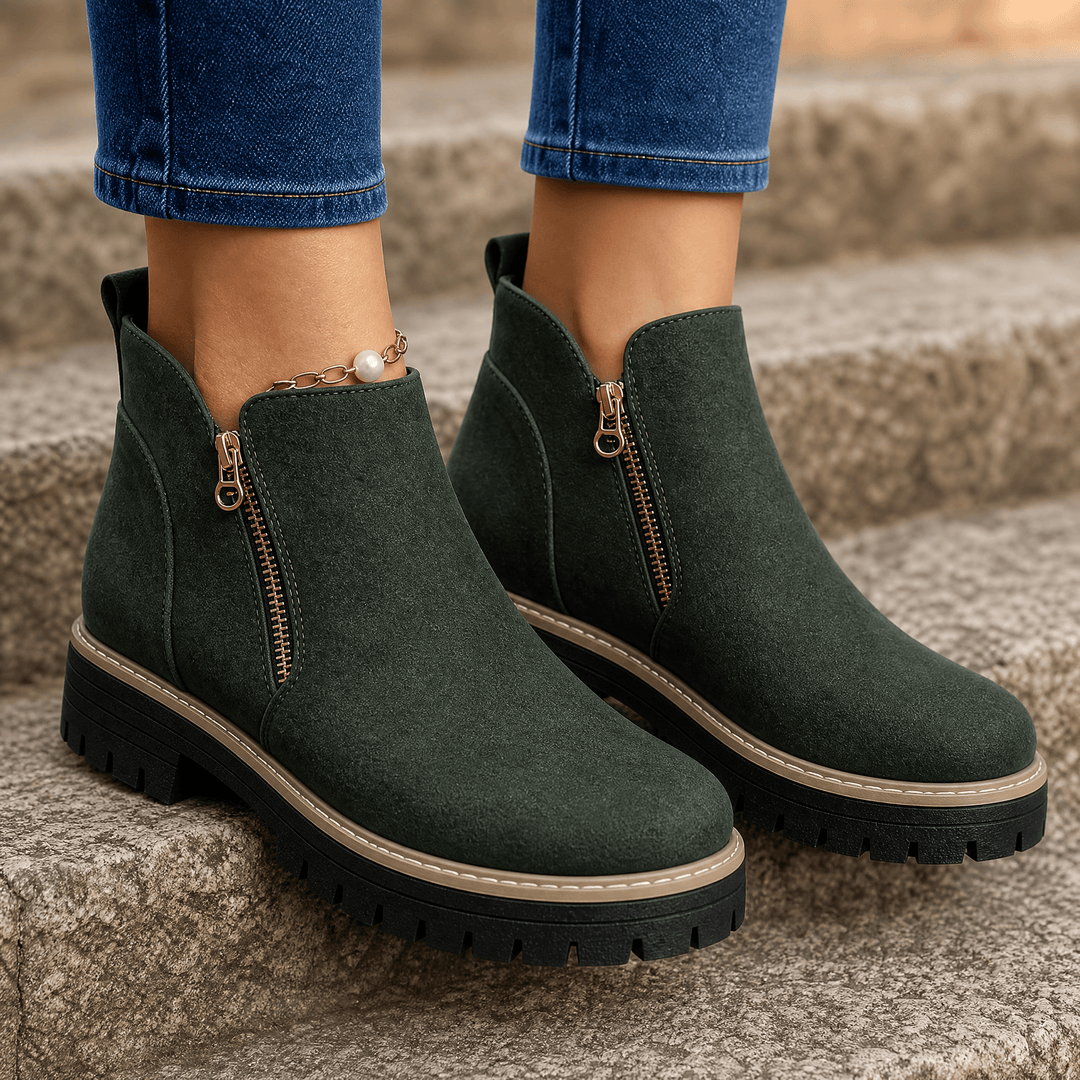 Esme | Cushioned Platform Ankle Boots