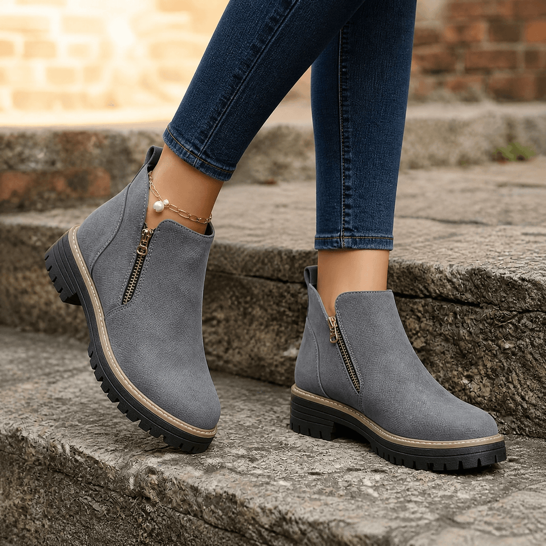 Esme | Cushioned Platform Ankle Boots