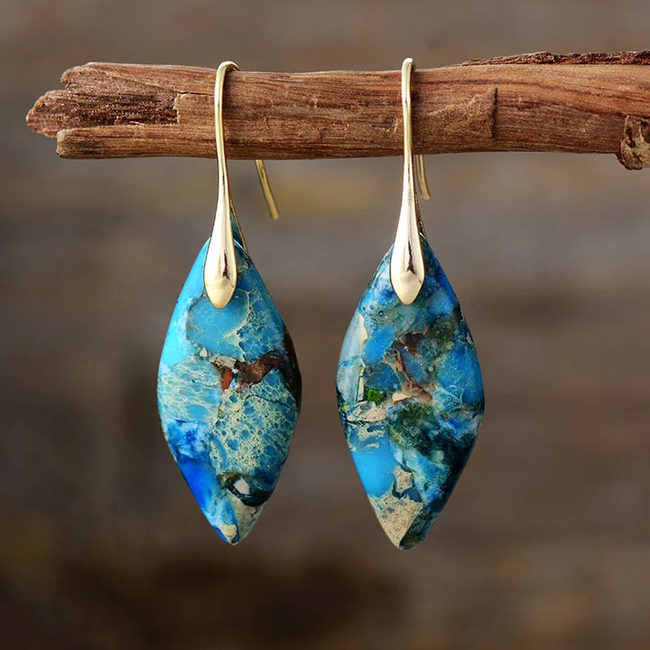 Eliz | Stone Teardrop Earrings