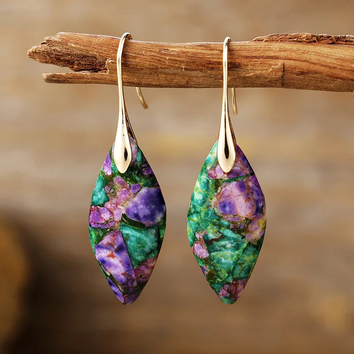 Eliz | Stone Teardrop Earrings