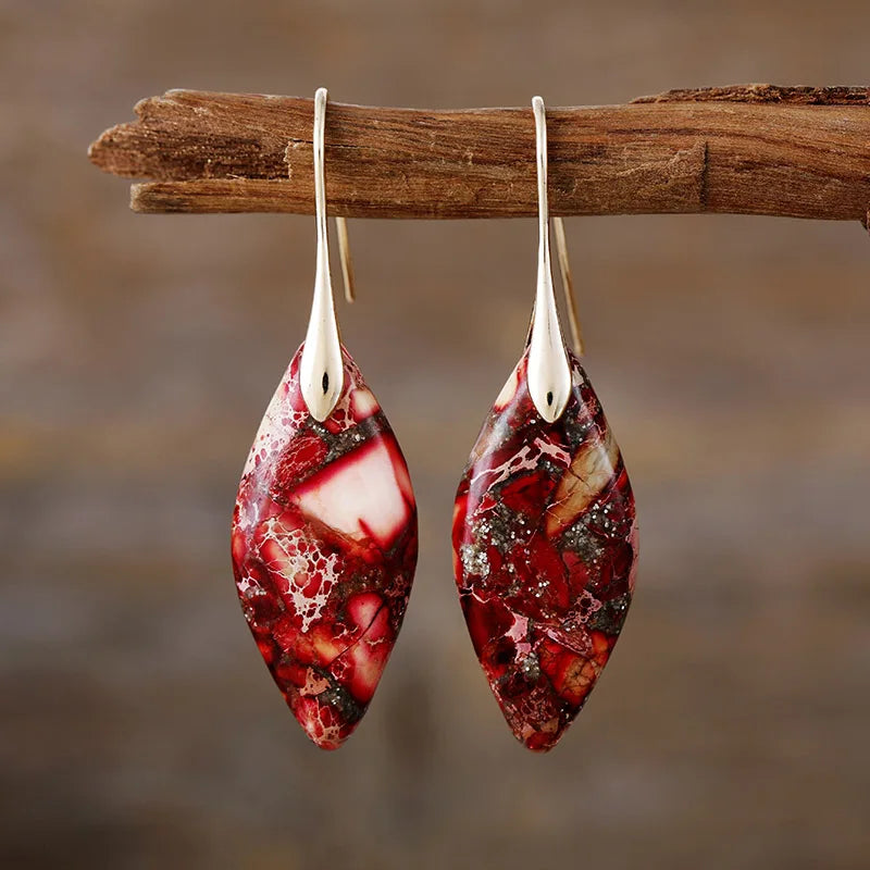 Eliz | Stone Teardrop Earrings