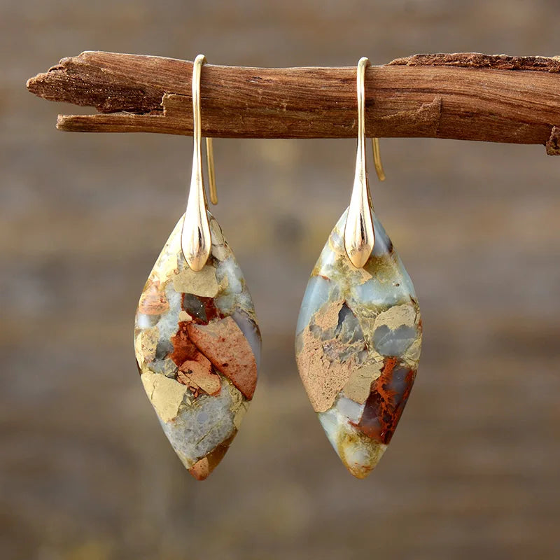 Eliz | Stone Teardrop Earrings