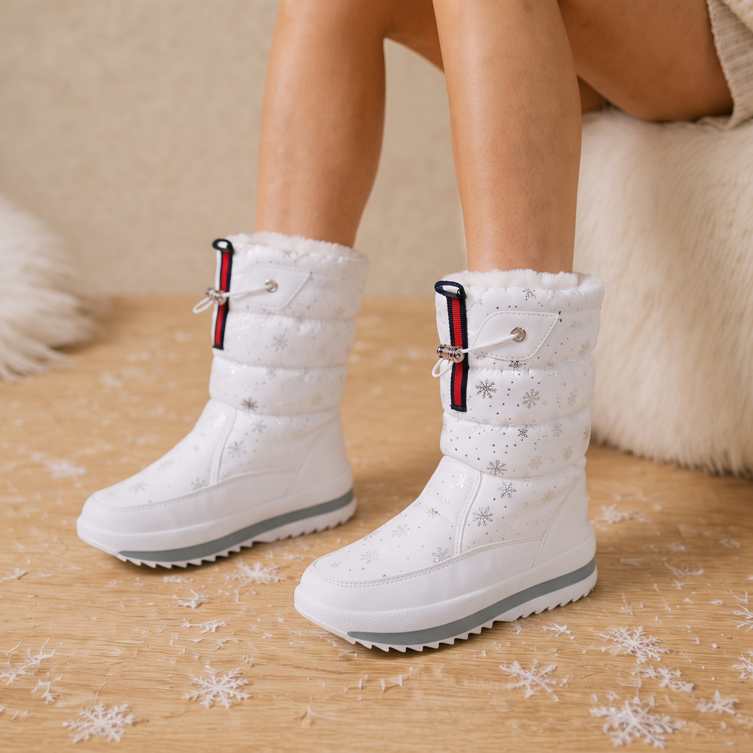 Julie-Pier | Snowflake-Print Plush-Lined Winter Boots
