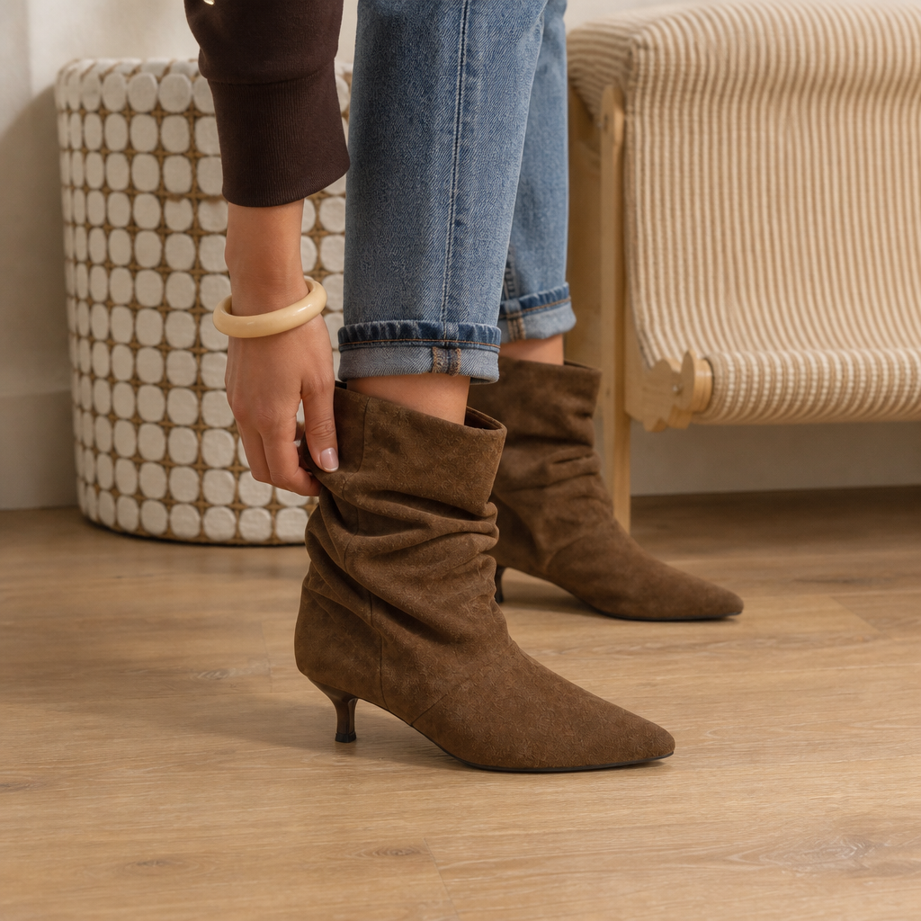 Rimsha | Bottines décontractées en daim à bout pointu