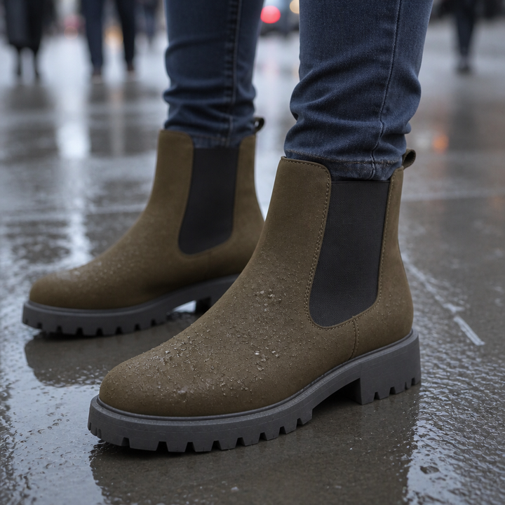 Dreya | Wide-Fit Stretch-Panel Chelsea Boots