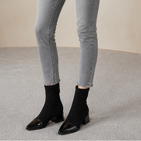 Ira | Bottines à bout pointu et talon épais