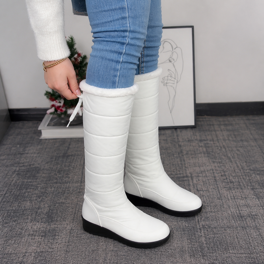 Shaniah | Bottes de neige matelassées par-dessus le genou à cordon de serrage