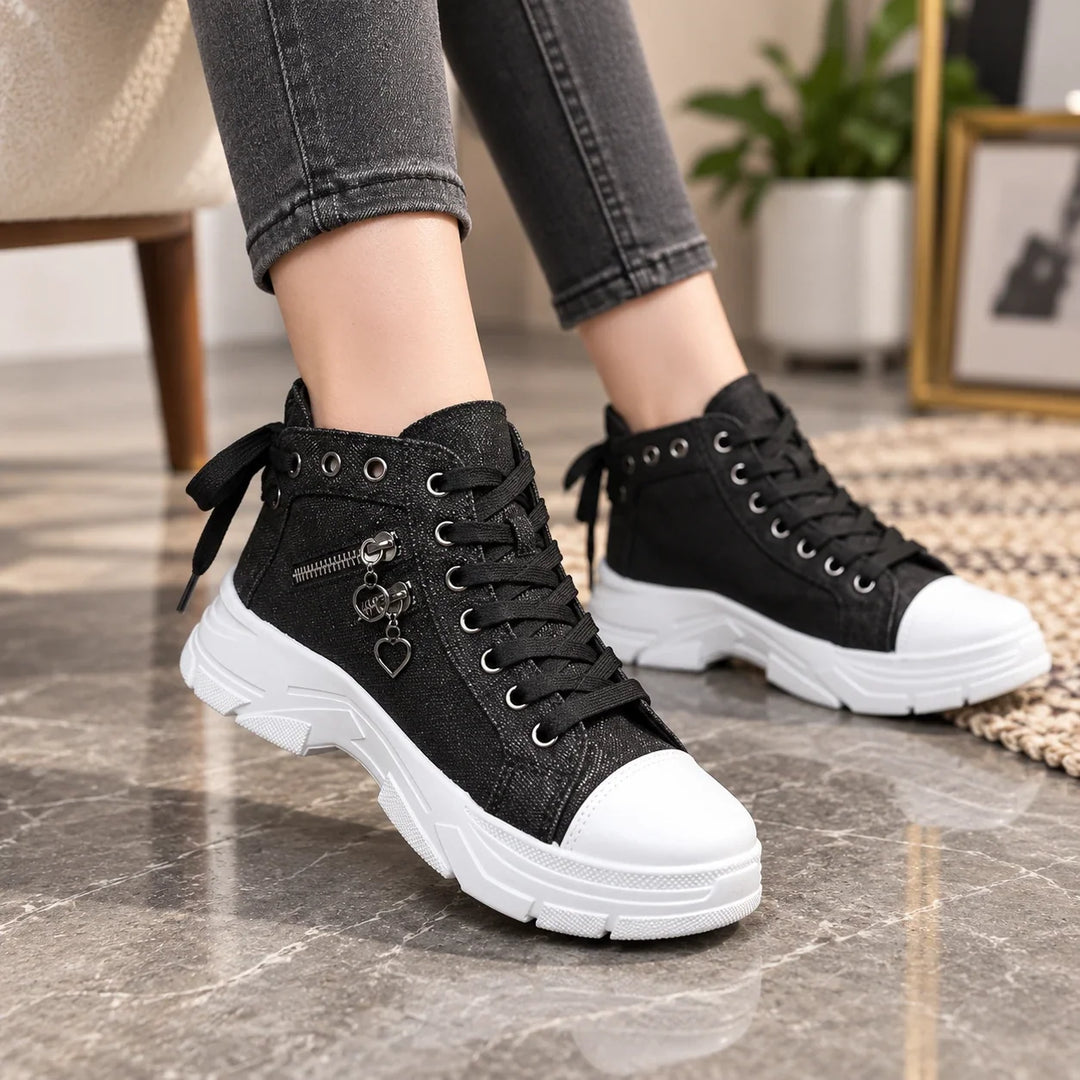 Anya | Bottines baskets à plateforme à lacets