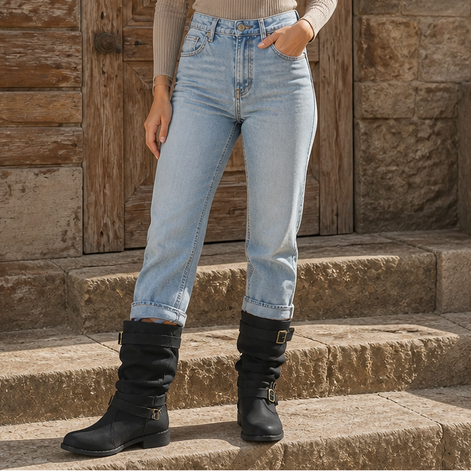 Alysun | Bottines décontractées à boucle mi-mollet