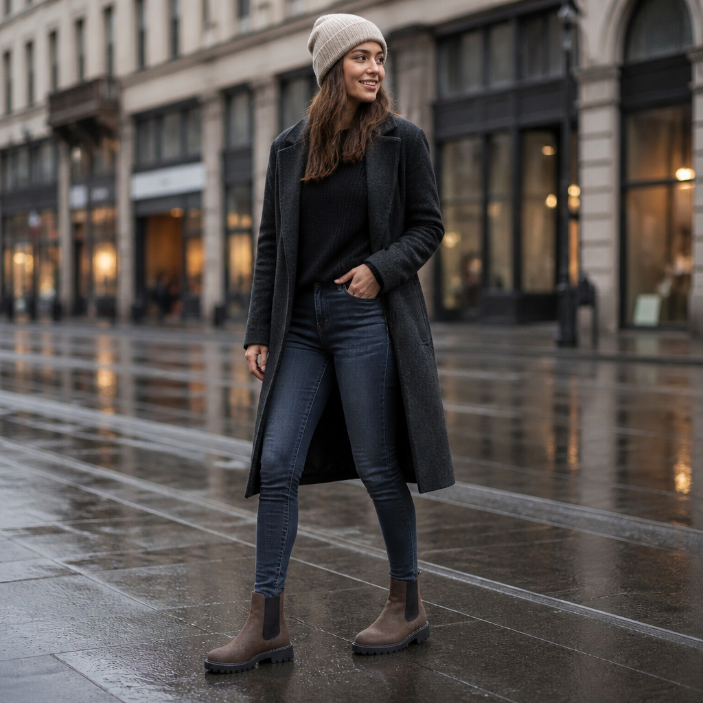 Dreya | Wide-Fit Stretch-Panel Chelsea Boots