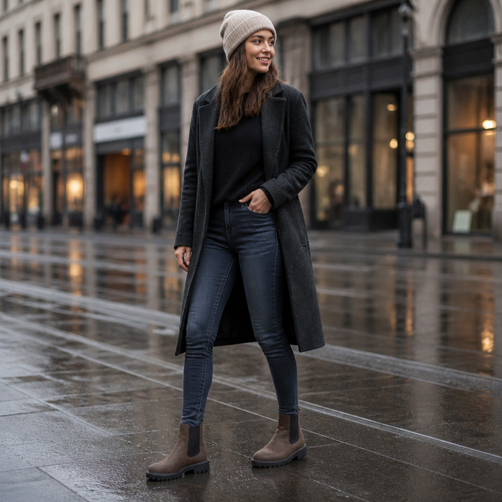Dreya | Wide-Fit Stretch-Panel Chelsea Boots