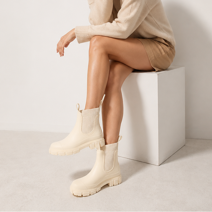 Bella-Rose | Bottes de pluie à chevilles avec col élastique
