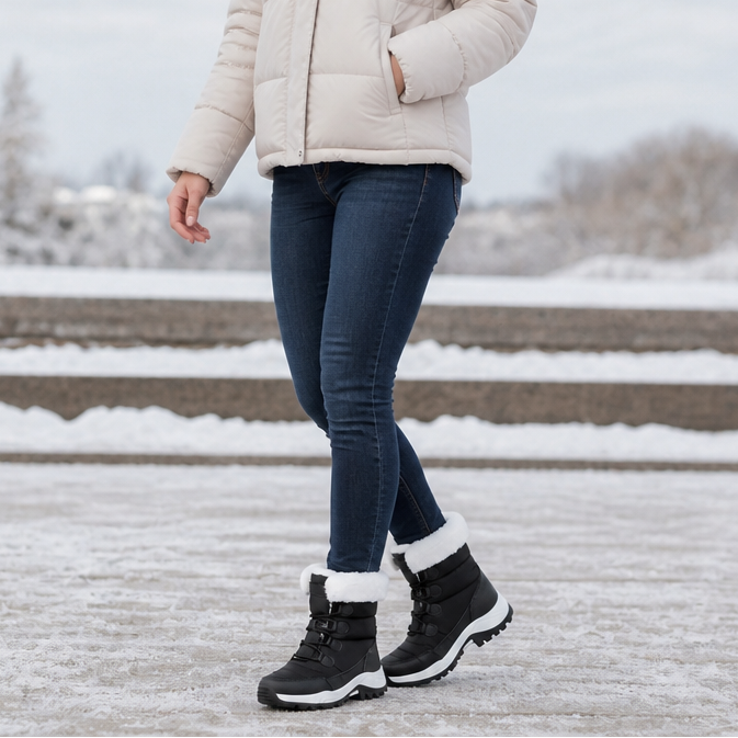 Suhani | Fleece-Lined Non-Slip Platform Snow Boots