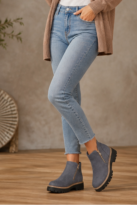 Sahana | Bottines à talon carré et semelle rembourrée