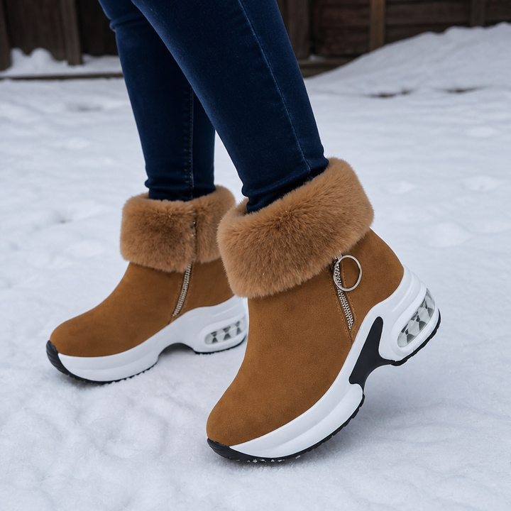 Shaylin | Bottines zippées à bord en peluche