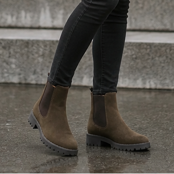 Meghane | Brown Chelsea Ankle Boots
