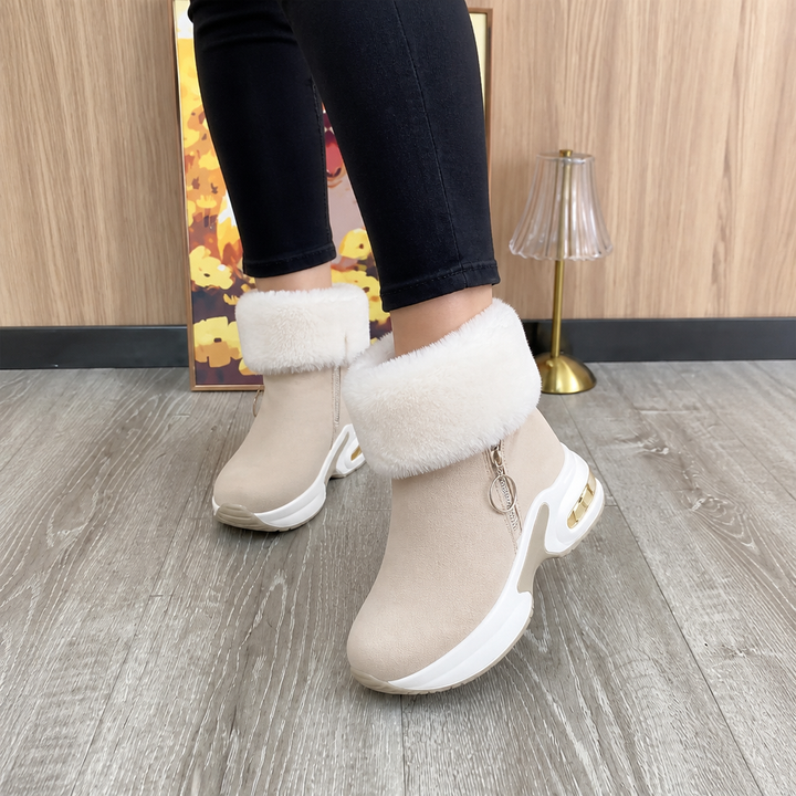 Karyanne | Bottines compensées doublées en peluche
