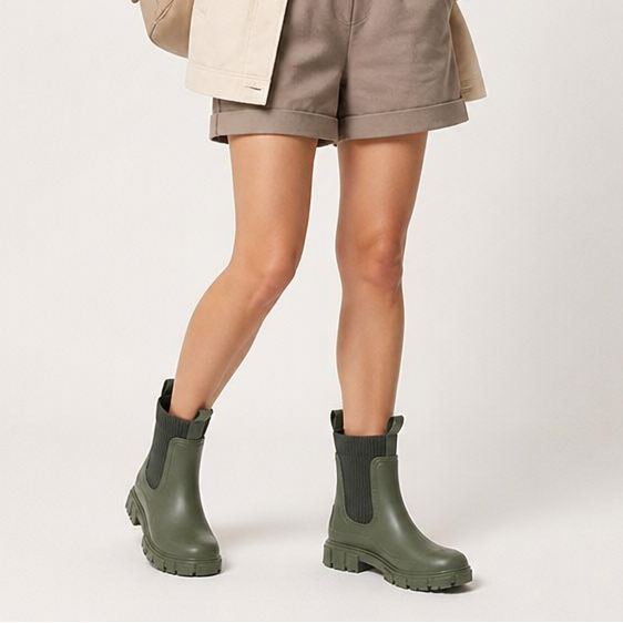 Bella-Rose | Bottes de pluie à chevilles avec col élastique
