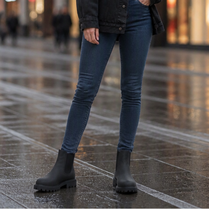 Dreya | Wide-Fit Stretch-Panel Chelsea Boots