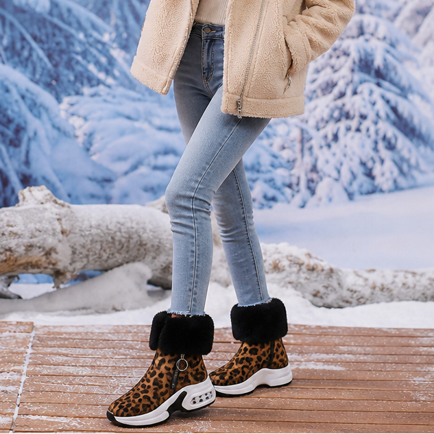 Shaylin | Bottines zippées à bord en peluche
