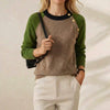 Hollis | Contrast Raglan Knit Sweater