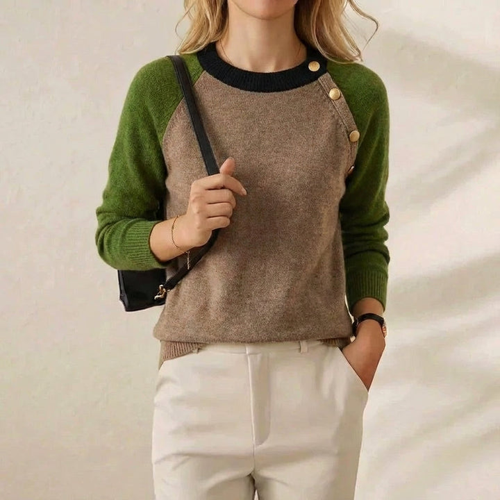 Hollis | Contrast Raglan Knit Sweater