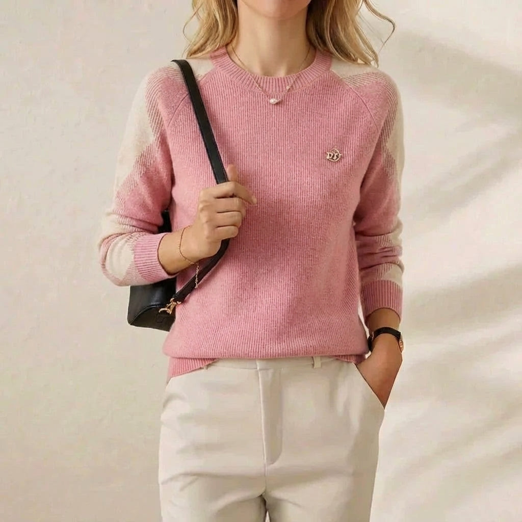 Anaia | Contrast Sleeve Crew Neck Sweater