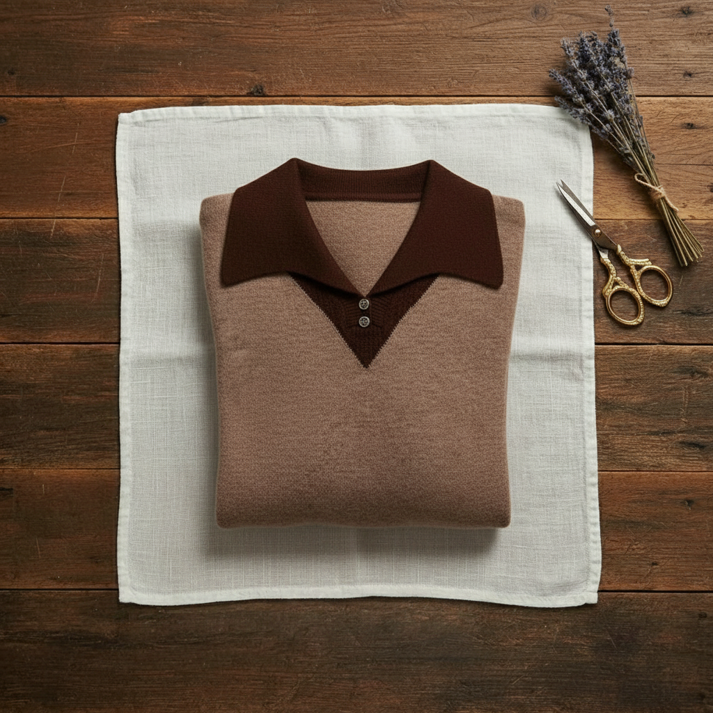 Mathea | Contrast Collar Knit Sweater
