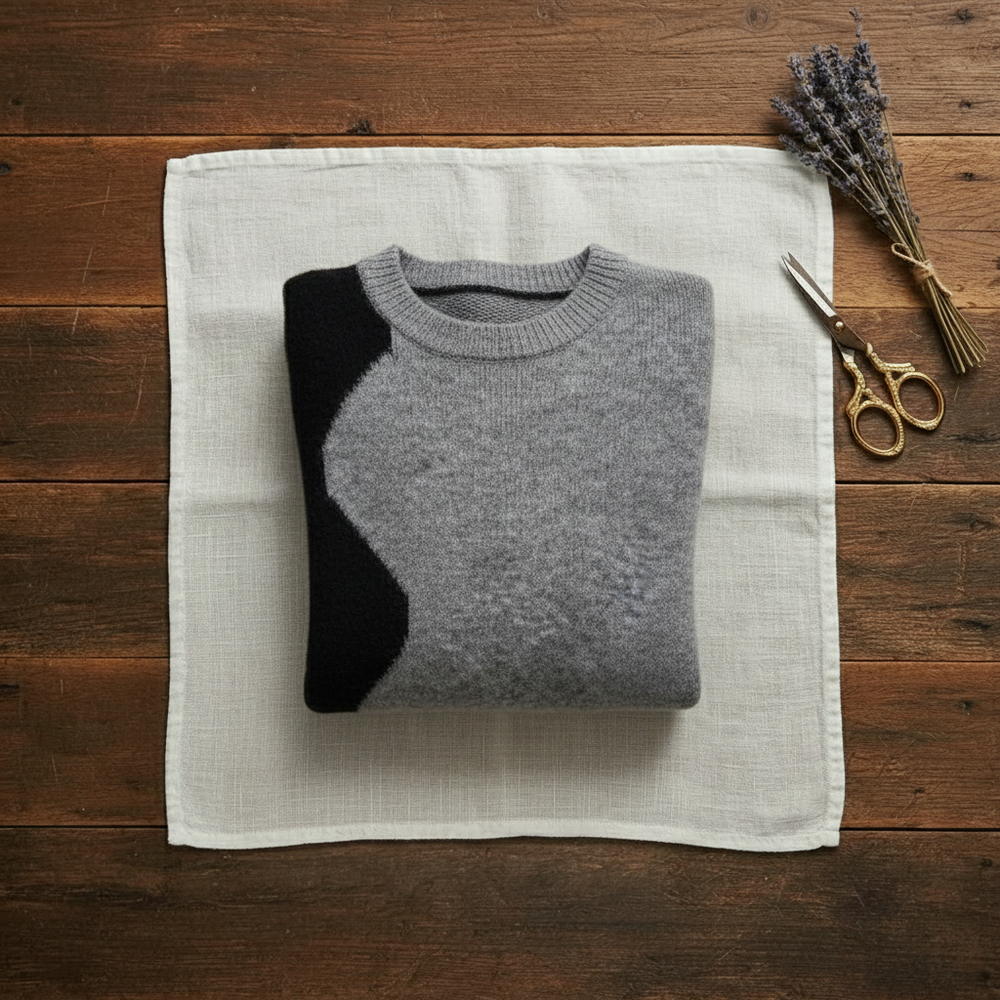 Bryanna | Colour-Block Knit Crew Neck Sweater