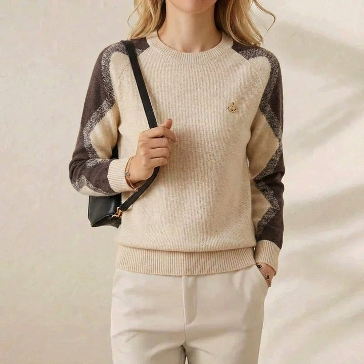 Anaia | Contrast Sleeve Crew Neck Sweater