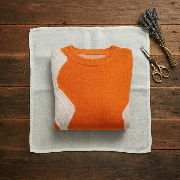 Bryanna | Colour-Block Knit Crew Neck Sweater
