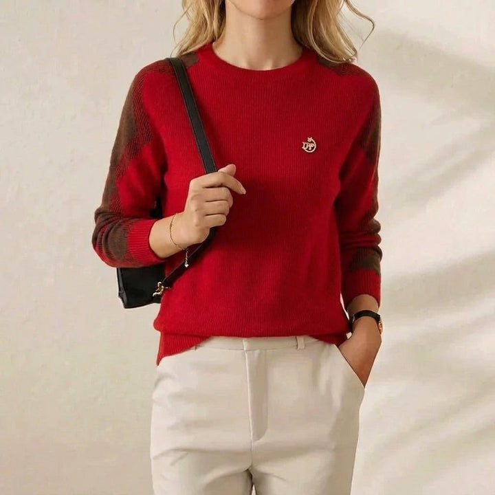 Anaia | Contrast Sleeve Crew Neck Sweater