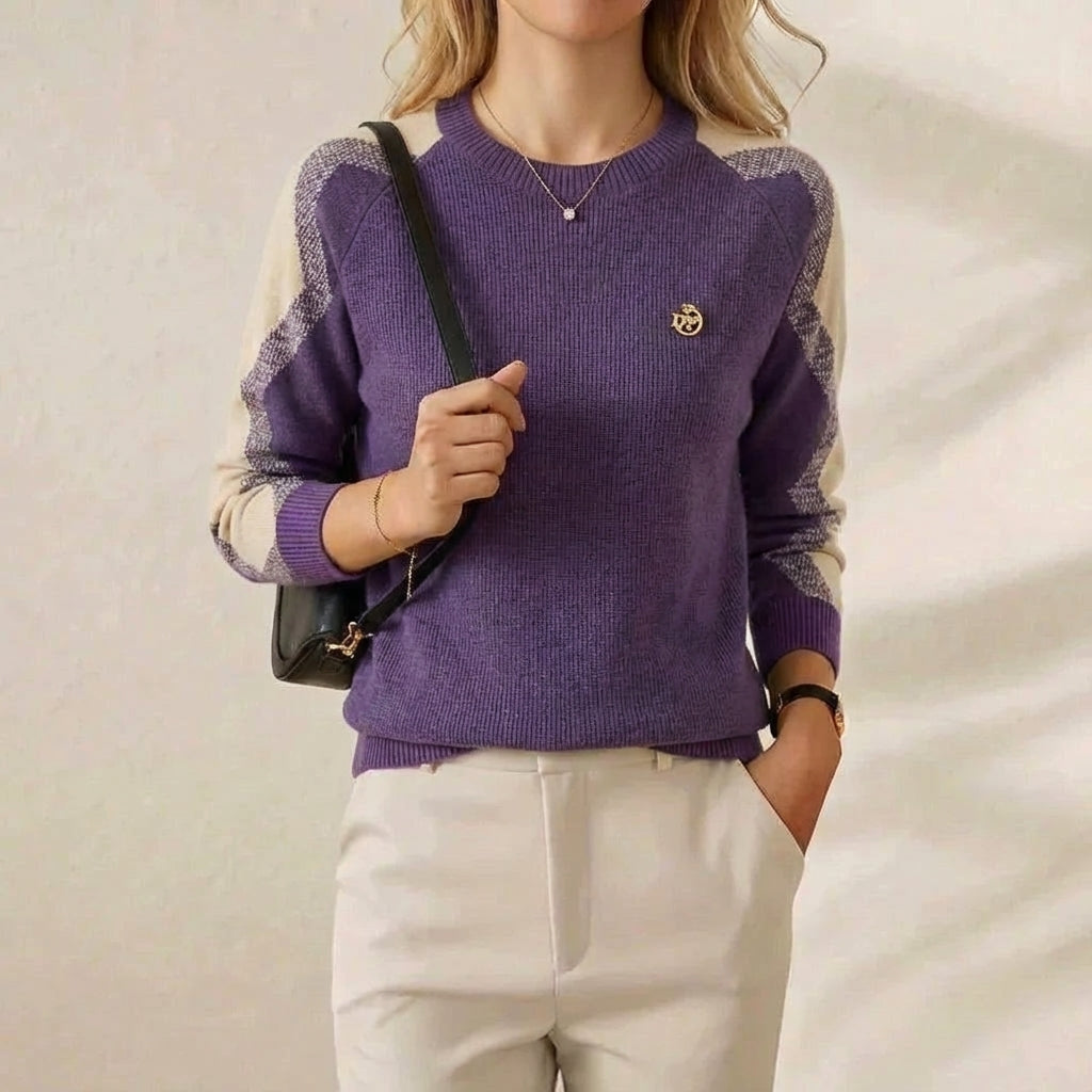 Anaia | Contrast Sleeve Crew Neck Sweater