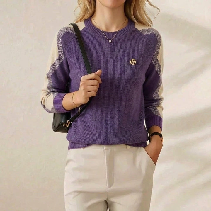 Anaia | Contrast Sleeve Crew Neck Sweater