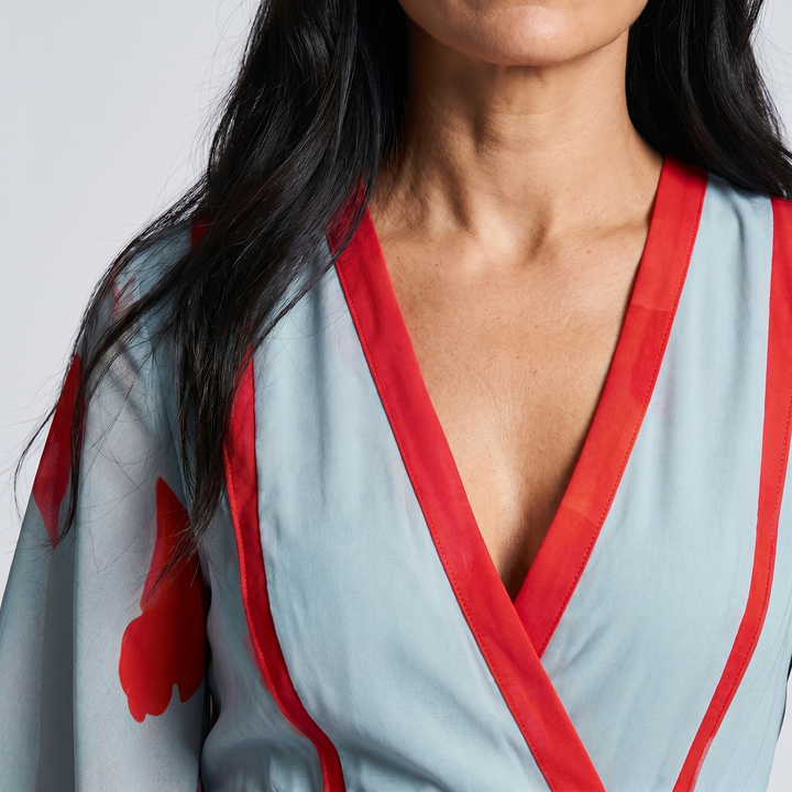 Fleur Floral Wrap Maxi Dress detail