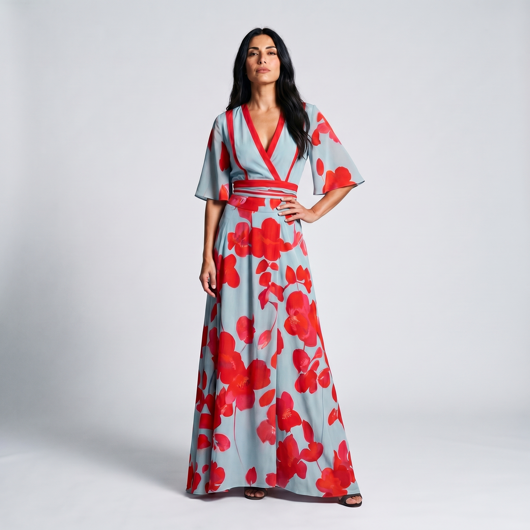 Fleur Floral Wrap Maxi Dress side