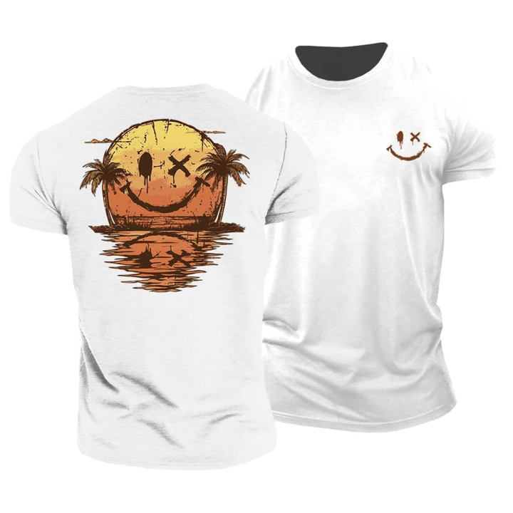 Oscar Summer Smiley Print T-Shirt - White